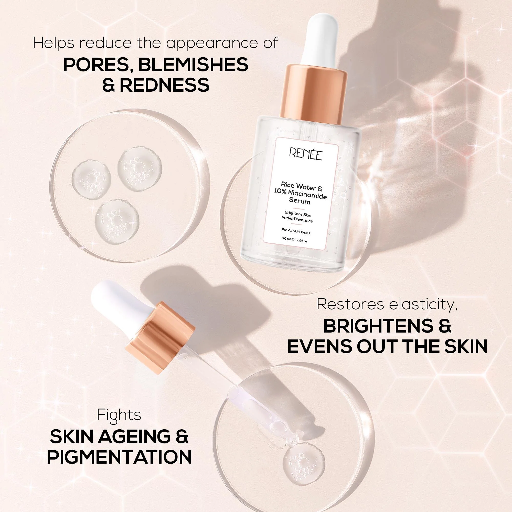 RENEE Rice Water & 10% Niacinamide Serum, 30ml - Image 3