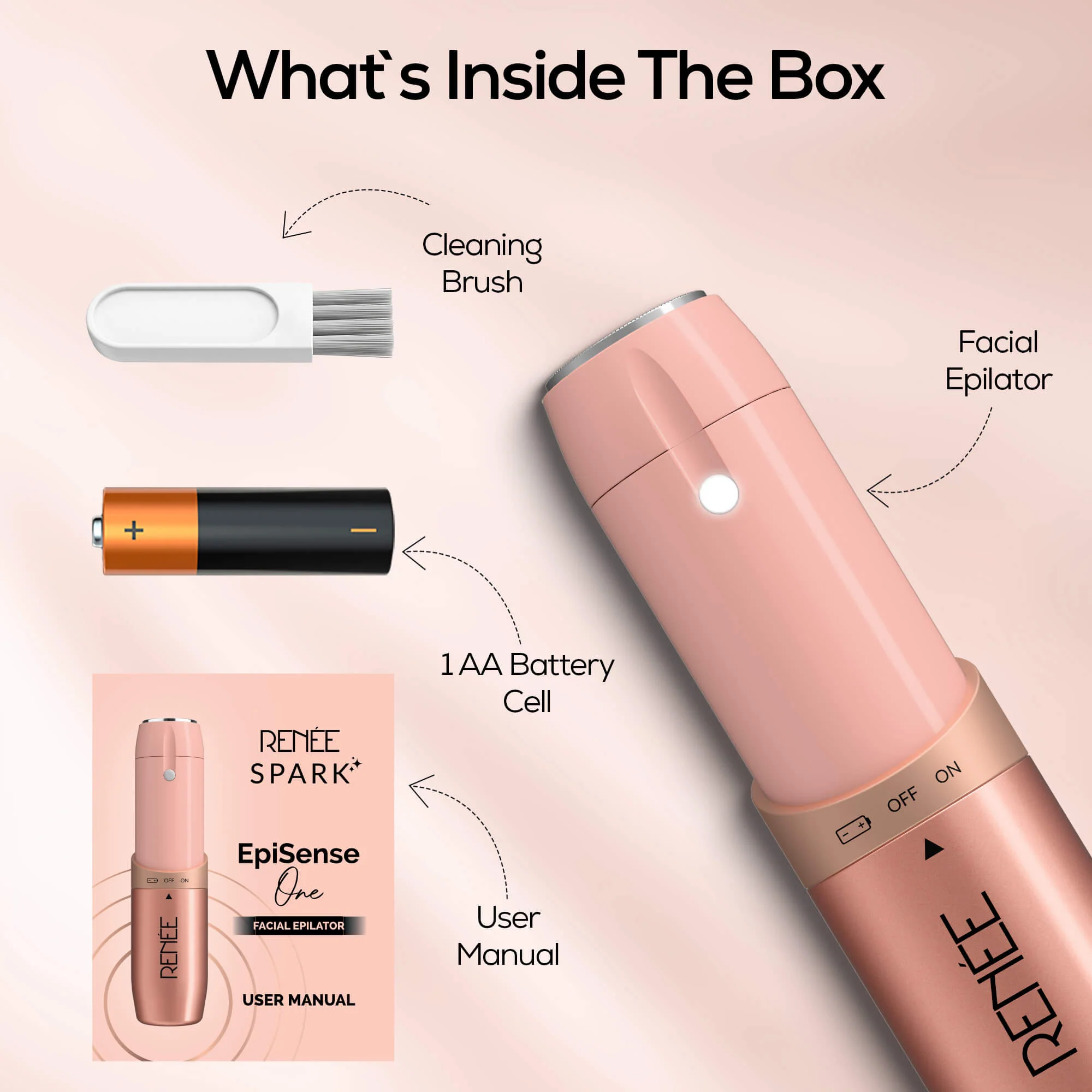 RENEE Spark EpiSense One Facial Epilator For Painless Hair Removal - Image 9