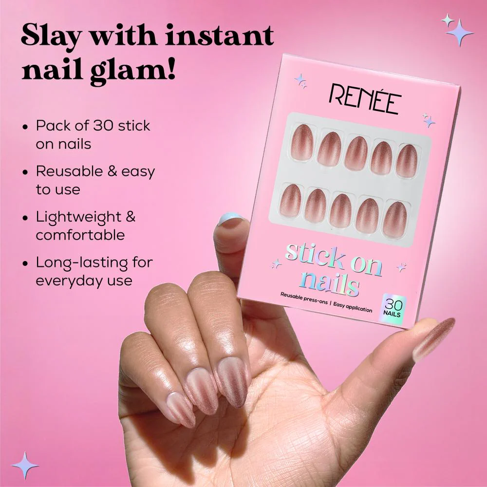 RENEE Stick on Nails With Glue- Pack of 30 Reusable & Long-lasting Nails - Image 17