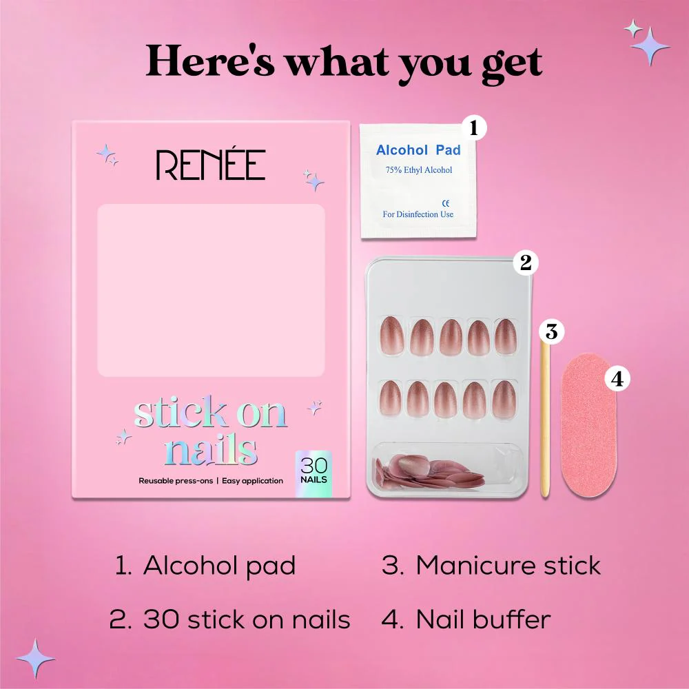 RENEE Stick on Nails With Glue- Pack of 30 Reusable & Long-lasting Nails - Image 18