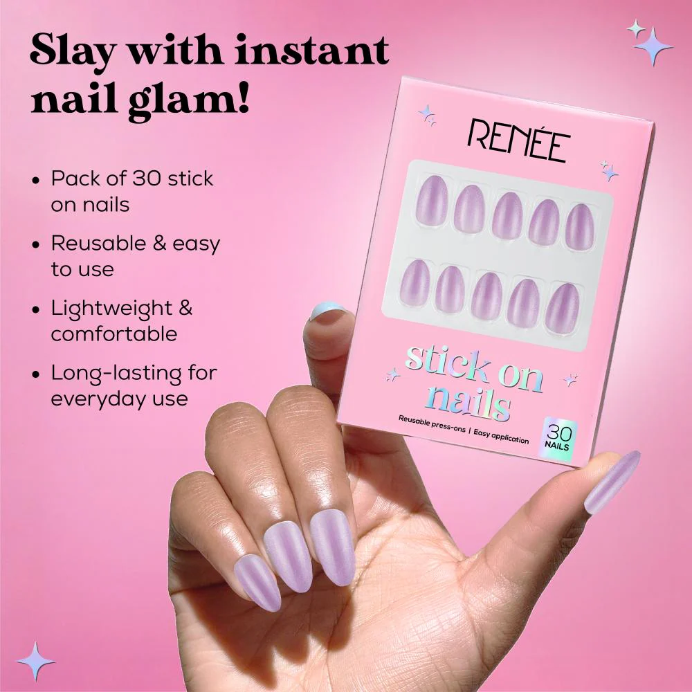 RENEE Stick on Nails With Glue- Pack of 30 Reusable & Long-lasting Nails - Image 31