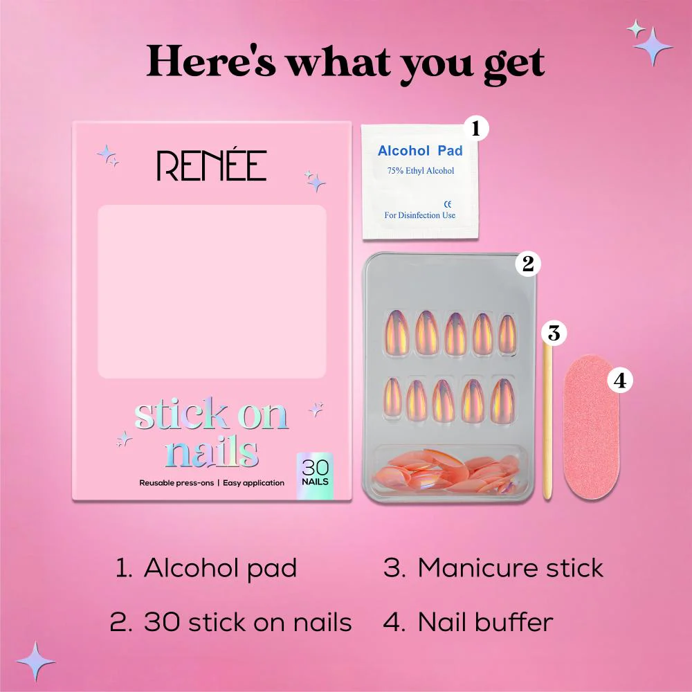 RENEE Stick on Nails With Glue- Pack of 30 Reusable & Long-lasting Nails - Image 4