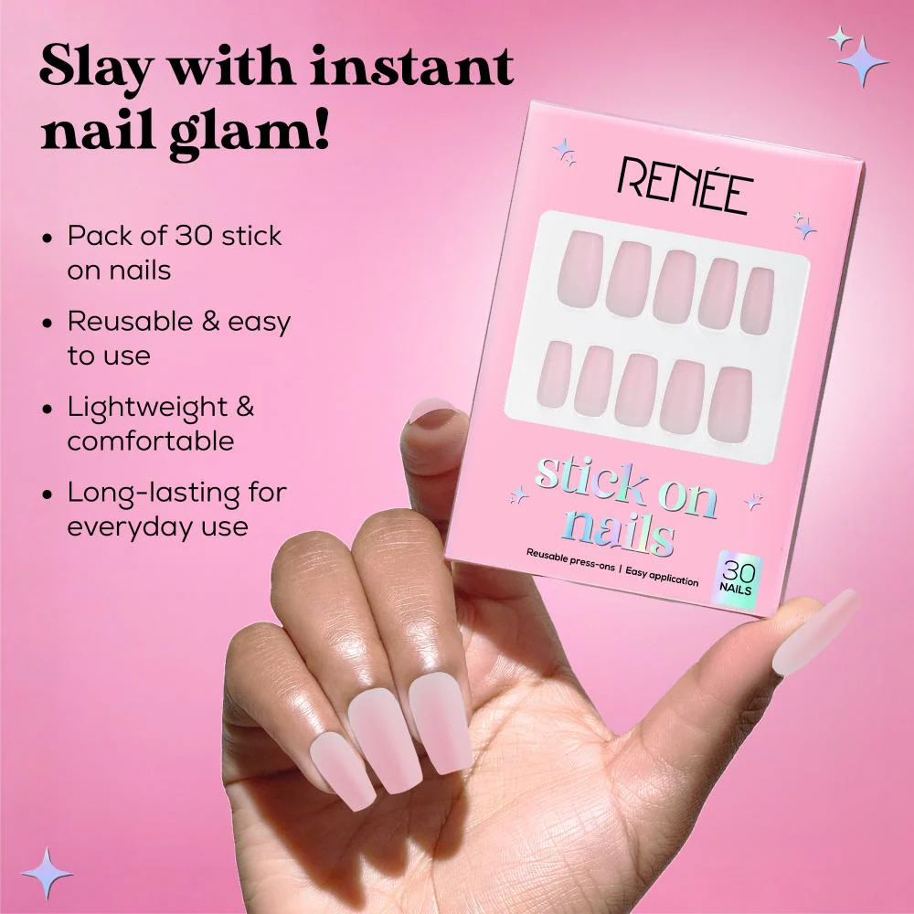 RENEE Stick on Nails With Glue- Pack of 30 Reusable & Long-lasting Nails - Image 66