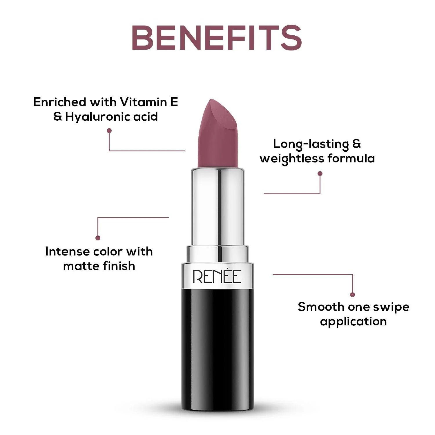 RENEE Stunner Matte Lipstick, 4 g - Image 14