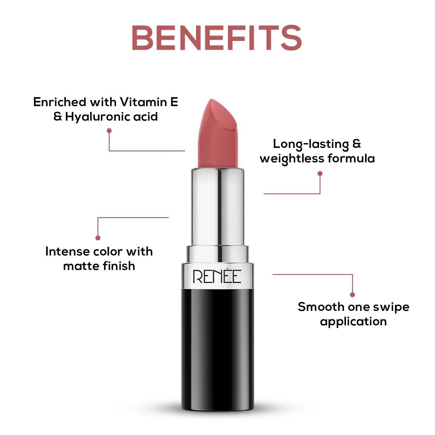 RENEE Stunner Matte Lipstick, 4 g - Image 20