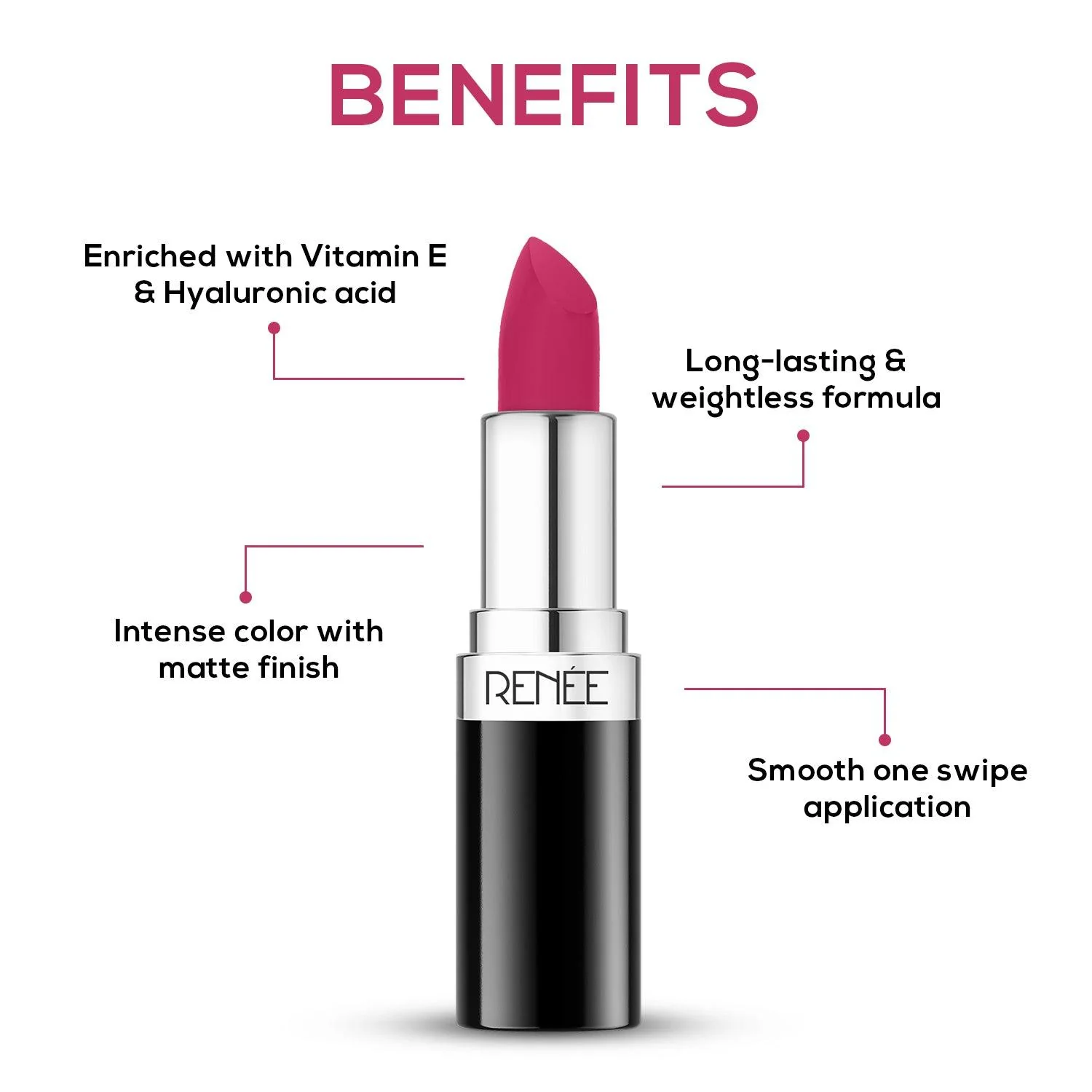 RENEE Stunner Matte Lipstick, 4 g - Image 26