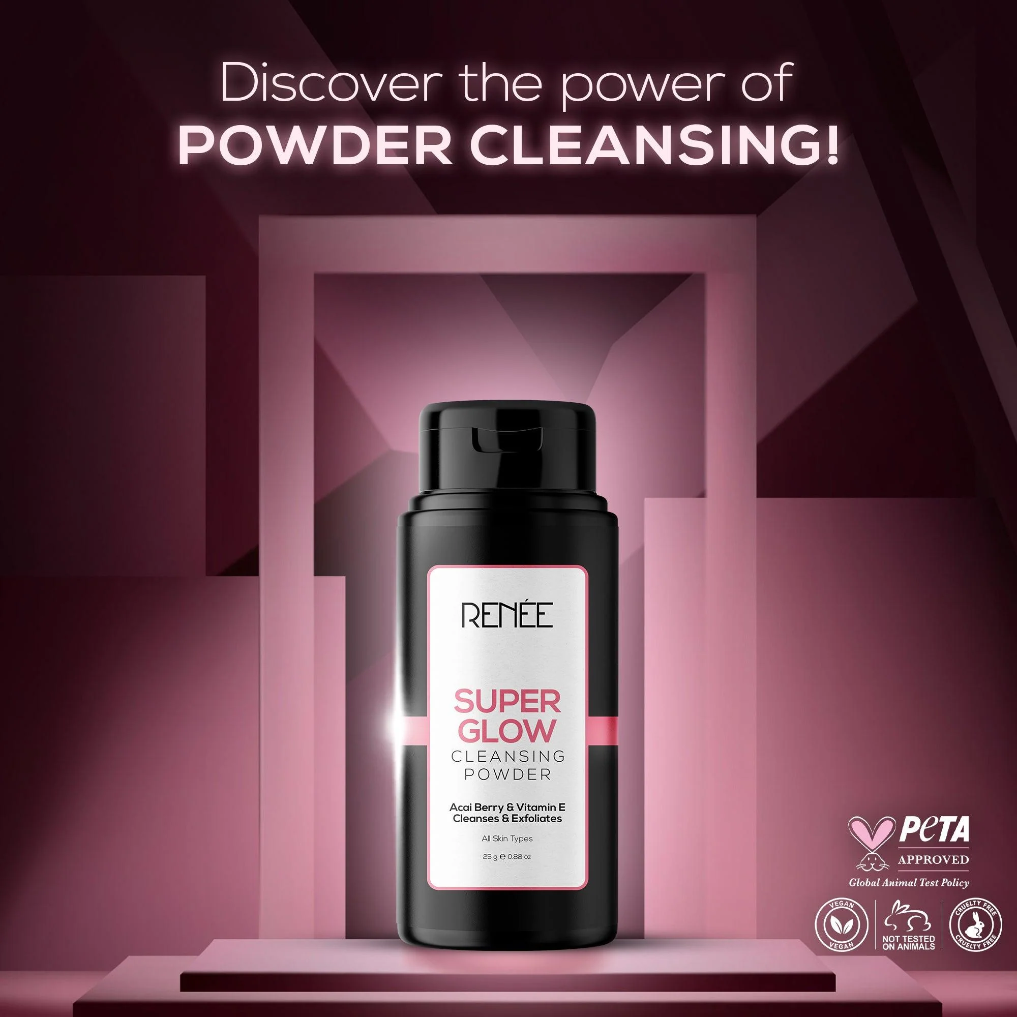 RENEE Super Glow Cleansing Powder with Acai berry & Vitamin E - Image 7