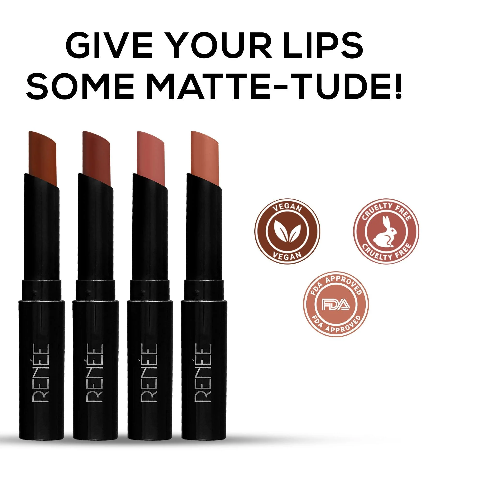 RENEE Very Matte Lipsticks - Long Lasting Weightless Velvety Formula - Image 44