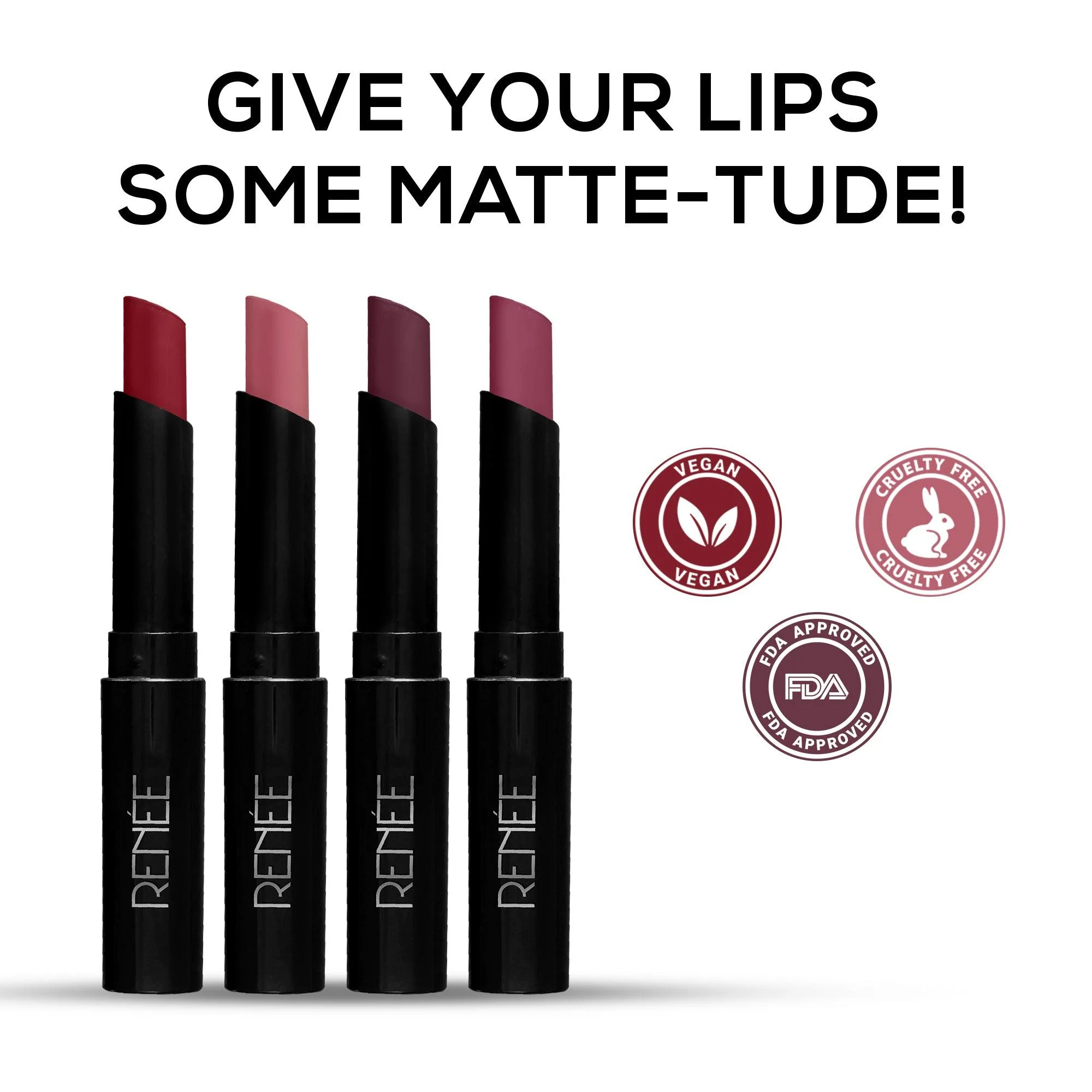 RENEE Very Matte Lipsticks - Long Lasting Weightless Velvety Formula - Image 5