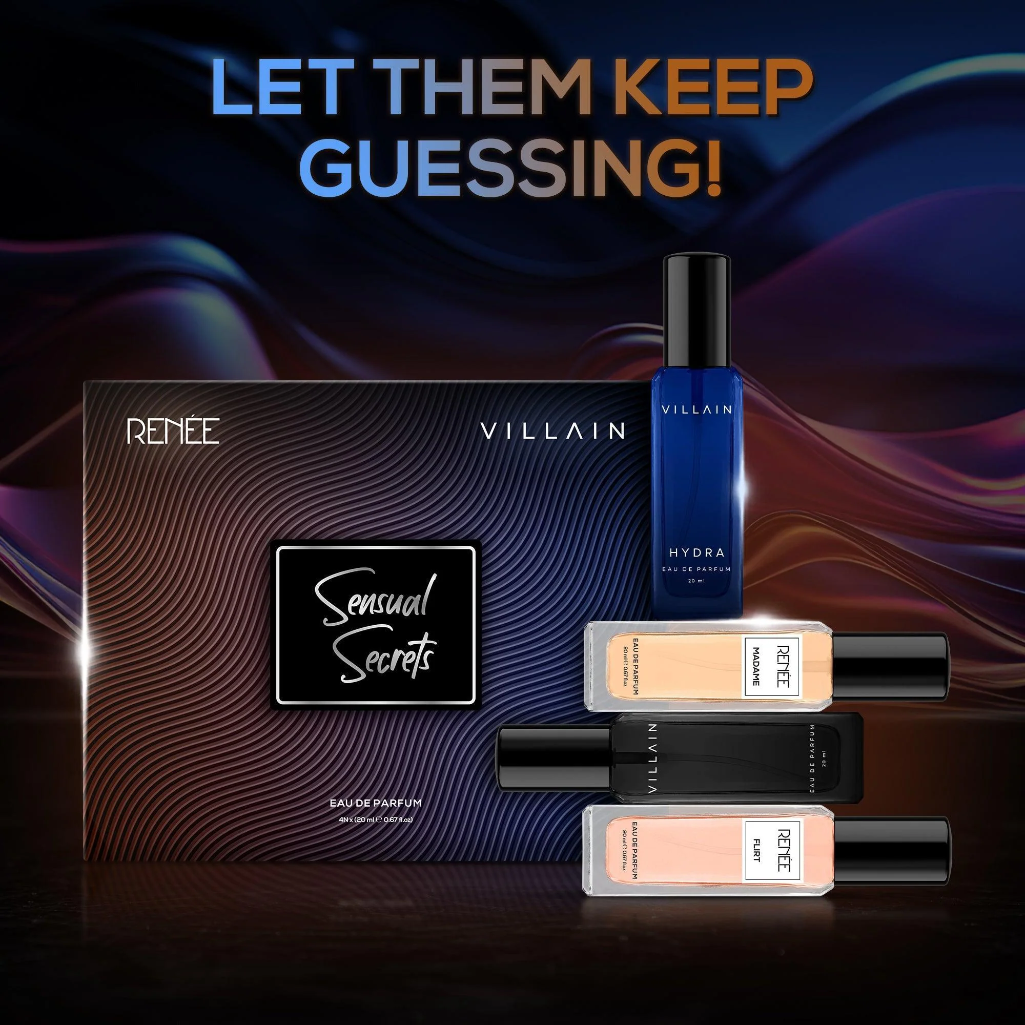 RENEE x VILLAIN Sensual Secrets Eau De Parfum Unisex Gift Set, 20 ml each - Image 8