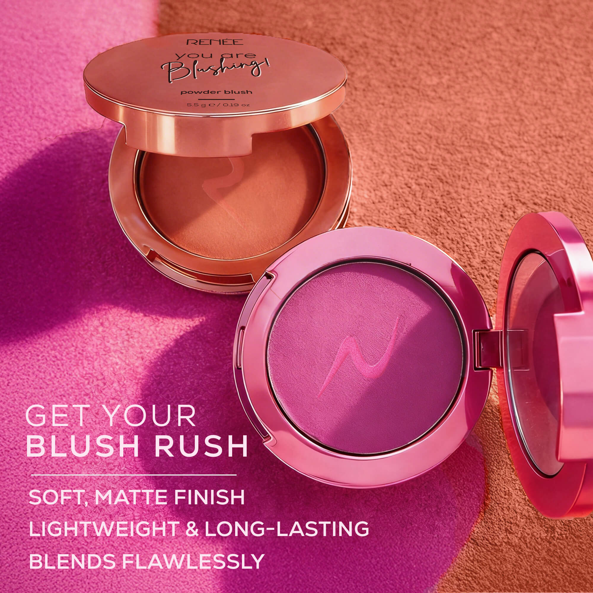 RENEE You Are Blushing Powder Blush With Matte Finish, 5.5 g - Image 12